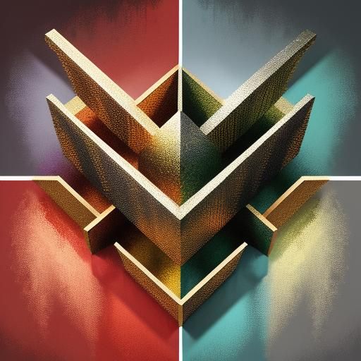 Fractal Figure in Abstract Expressionism Style