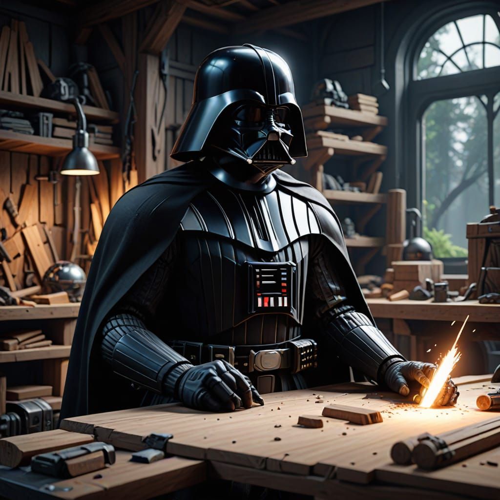 Darth Vader as a carpenter