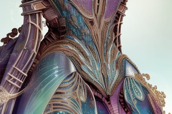 Futuristic Ancient Architecture in Digital Art