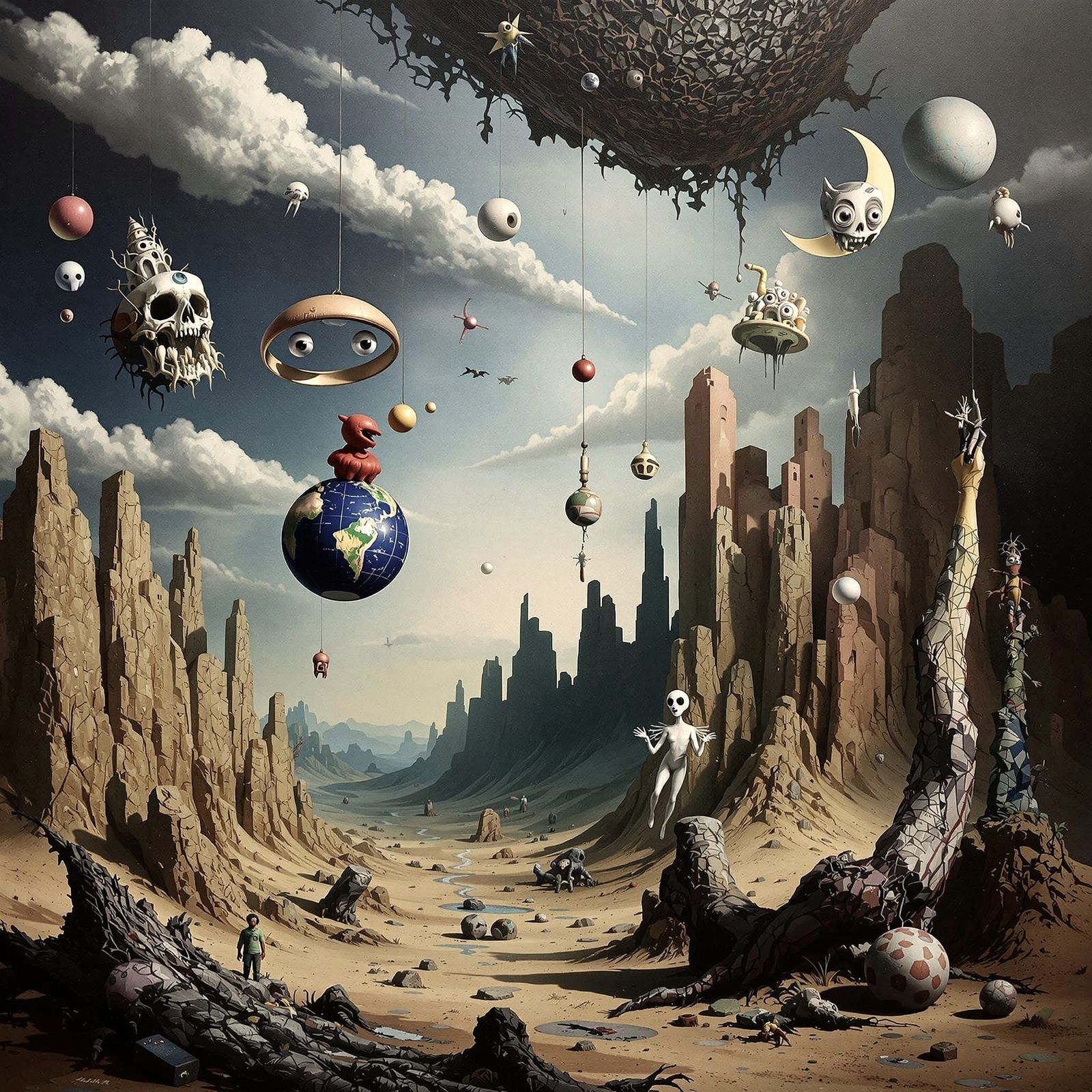 Surrealist Dreamscape in Avant-Garde Postmodern Style