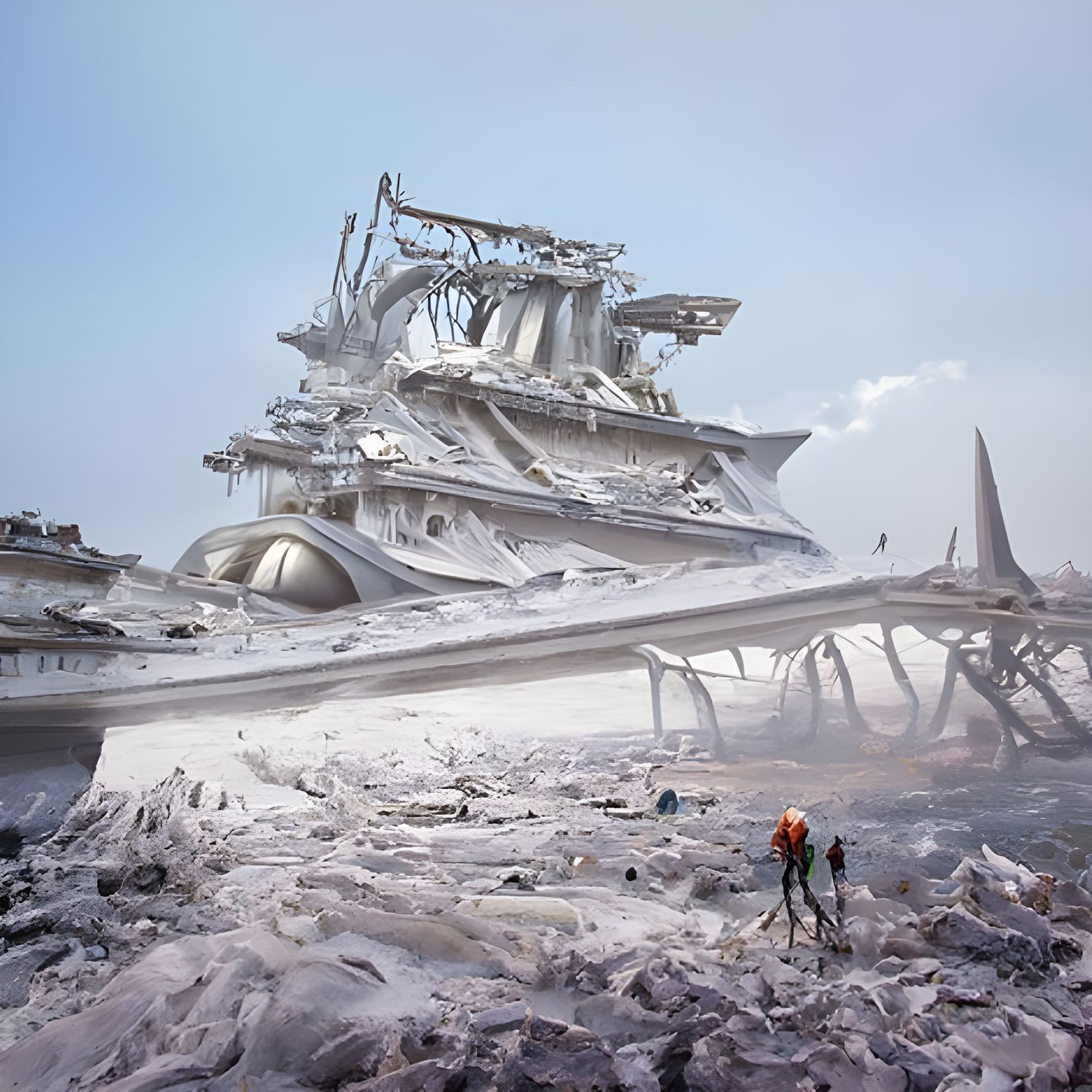 Sinister Destroyed Planet Concept Art in 8K