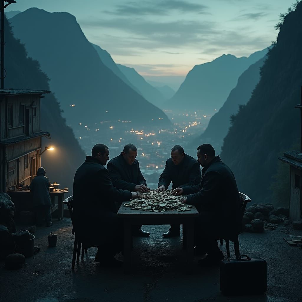 Cityscape Crime Scene in Norwegian Mountains