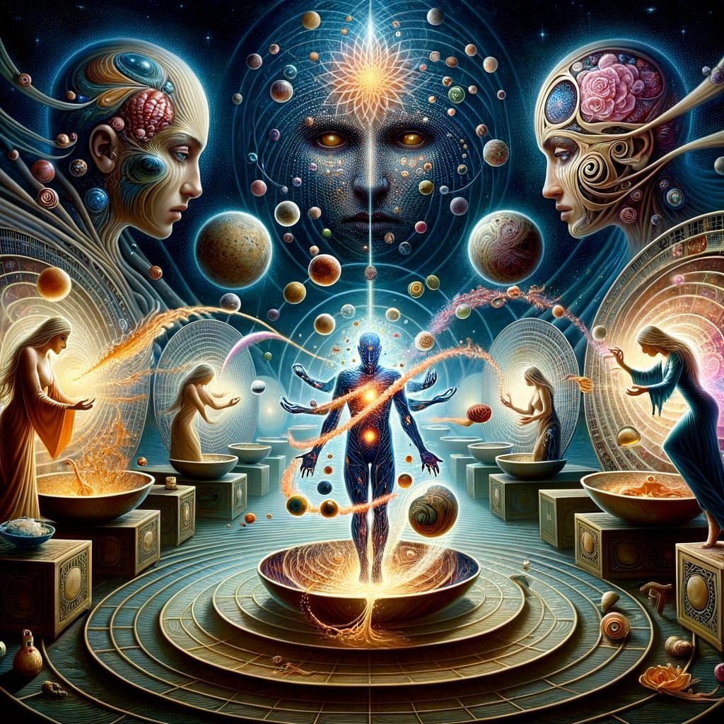 Abstract AI Image: Transgressing Outer Being