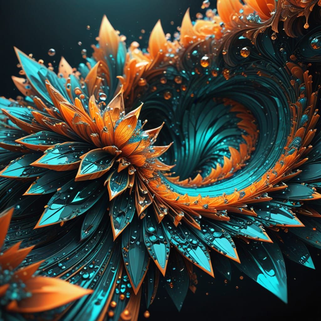 Cosmic Crystalline Dreamscape in Vibrant Triadic Hues