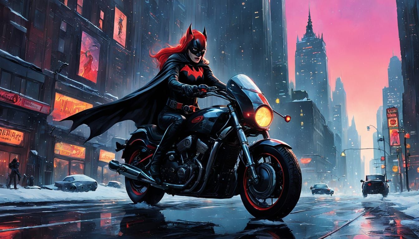 Gotham City Christmas Chase in Vibrant Neon