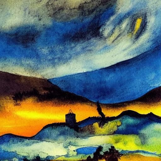 Expressionist Autumn Portrait in Moody Chiaroscuro