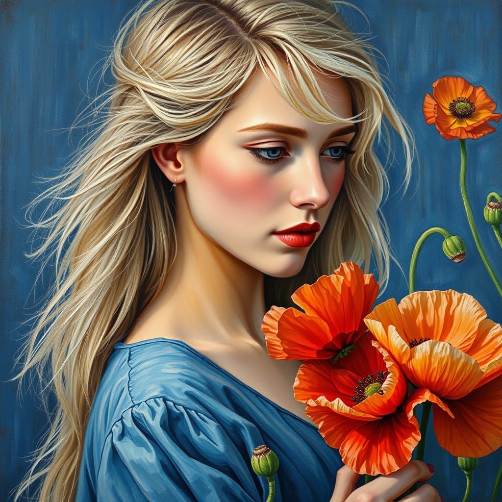 Ethereal Beauty in Post-Impressionist Style