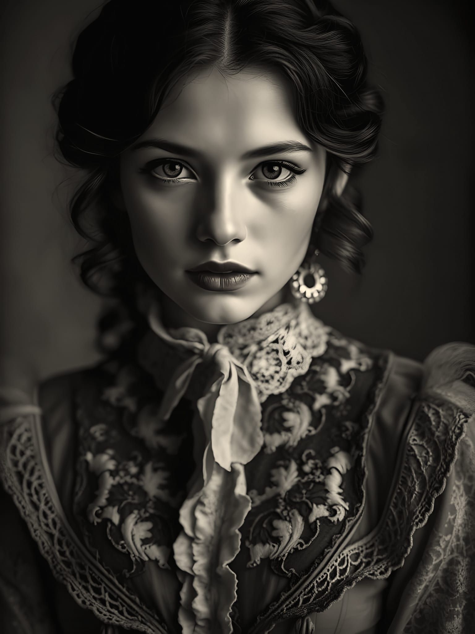 Victorian Beauty in Sepia Tones