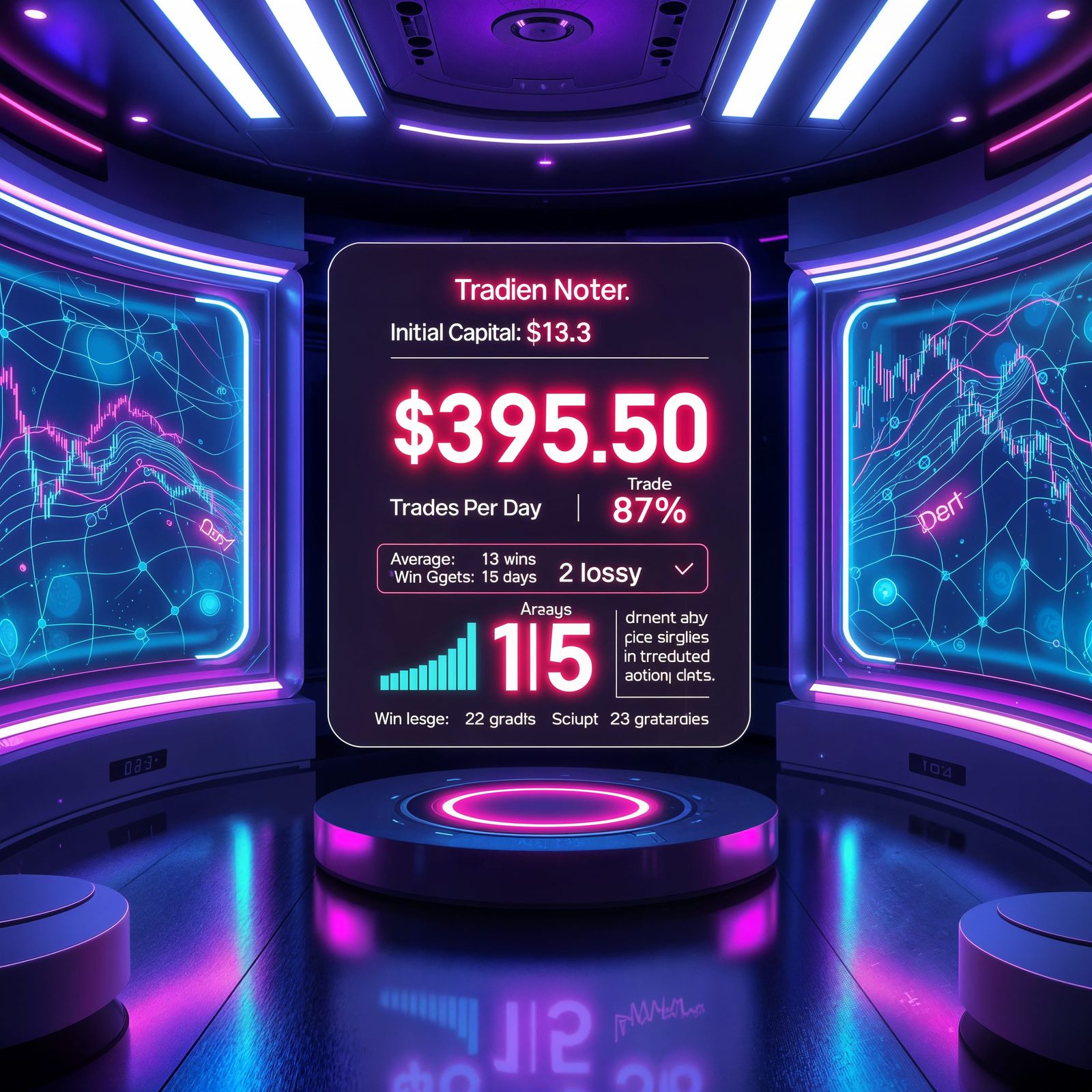 Futuristic Trading Data with Holograms and Metrics