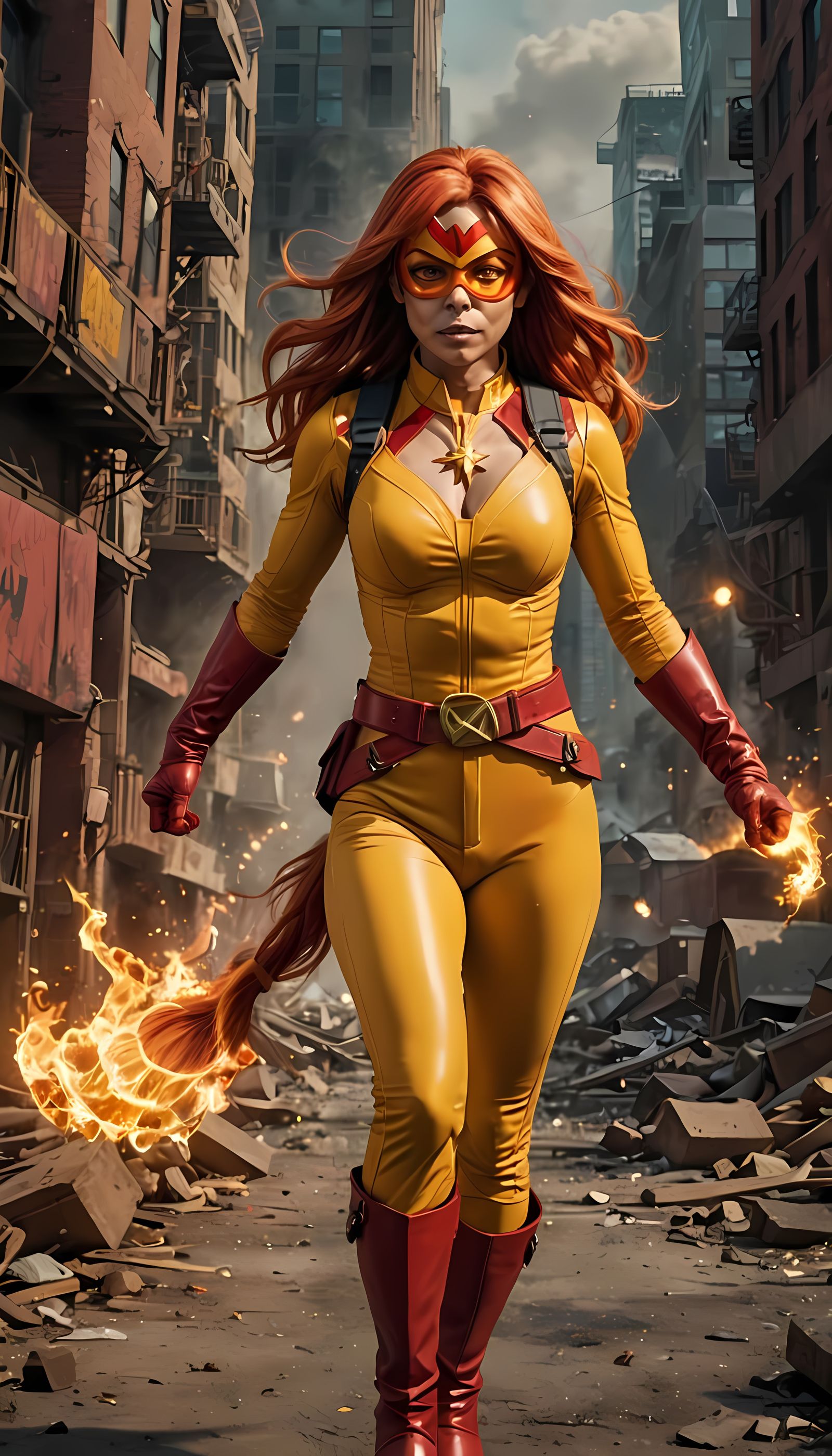 Fantastical Firestar in Vivid Yellow and Red