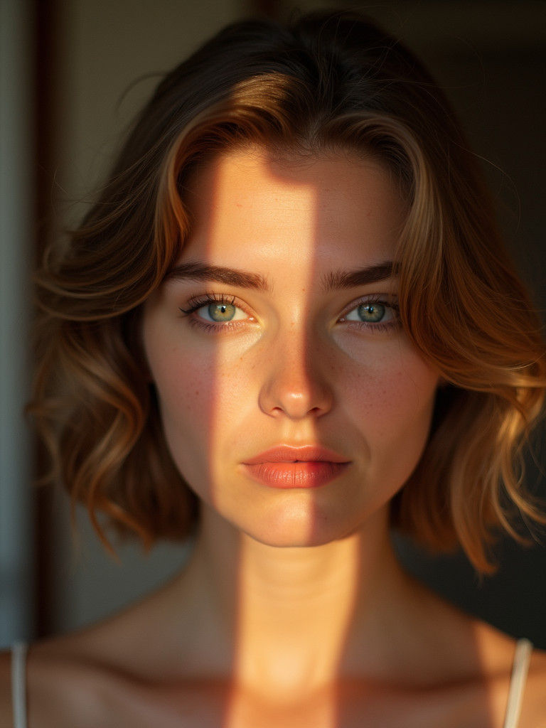 Hollywood Glamour: Portrait of a Young Woman in Film Style