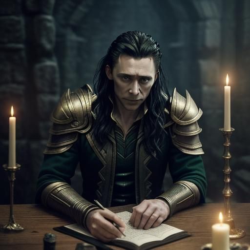 Mystical Sorcerer Casting Spell in Dark Fantasy Lair