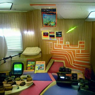 1980s Kid's Room with Atari 2600 Console