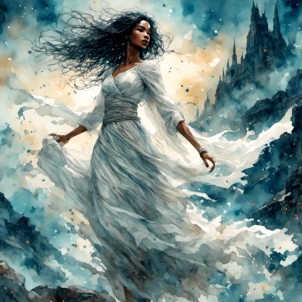 Ethereal Fantasy Girl in Anime Style