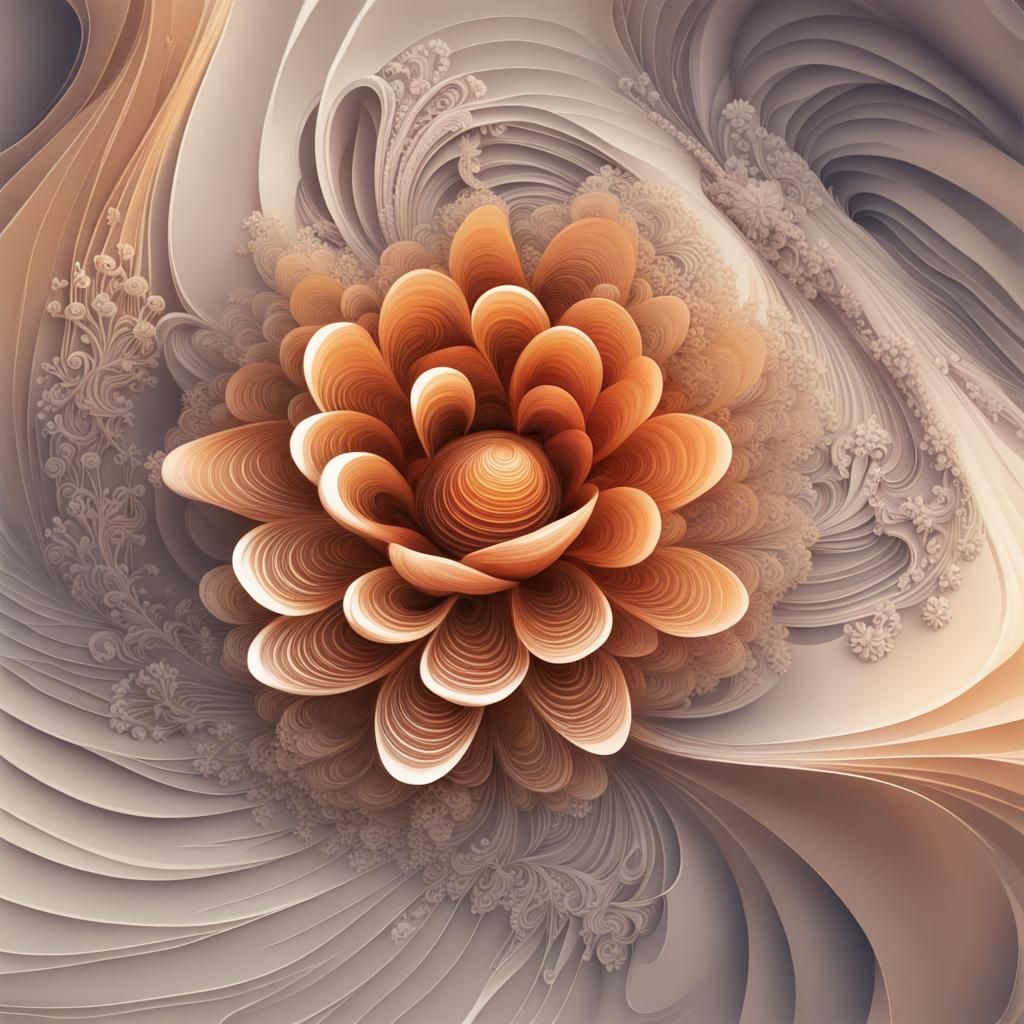 Abstract Self-Love Fractal Art in Vector Style
