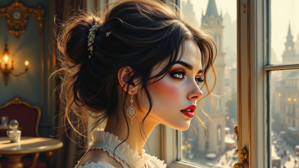 Girl Waits for No One in Moody Golden Hour Light