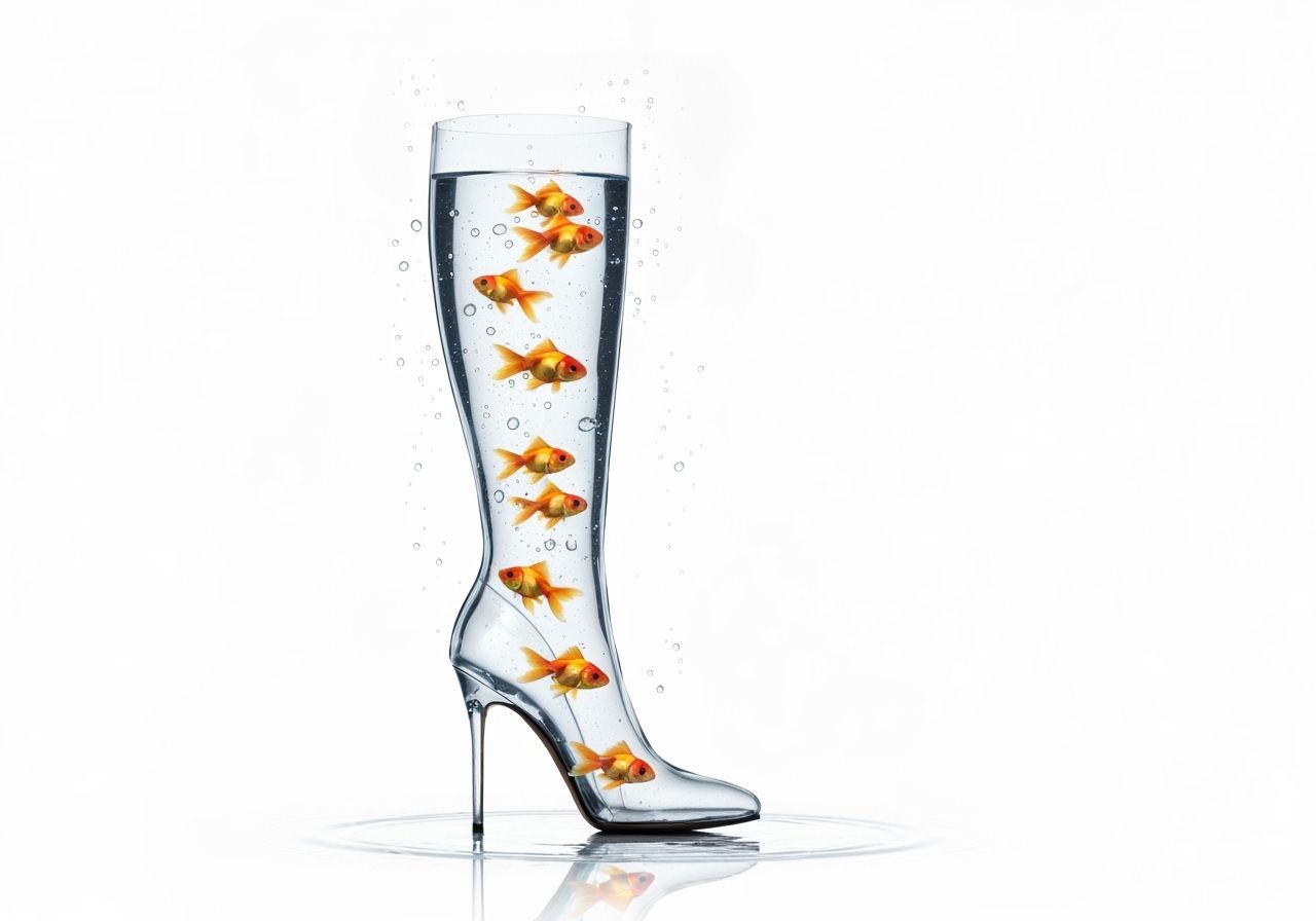 Goldfish-Filled Transparent Fashion Boots