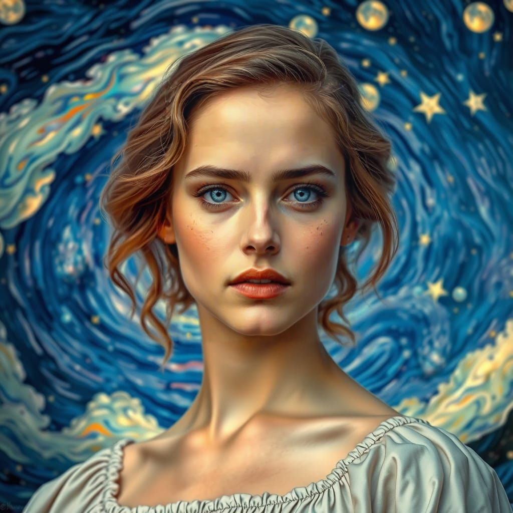 Merging Celestial Dreams in Hyperrealistic Starry Sky