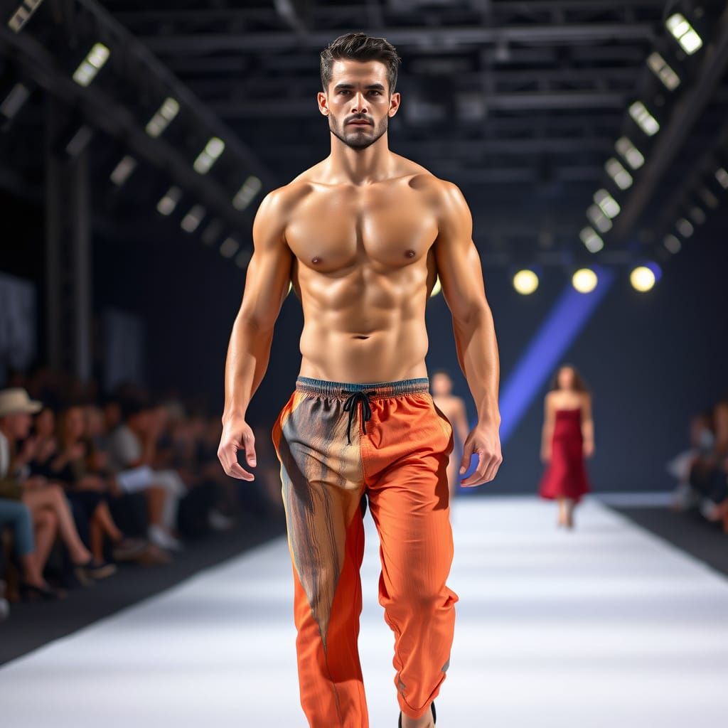 Handsome Latin American Model Struts Down Runway in Vibrant ...