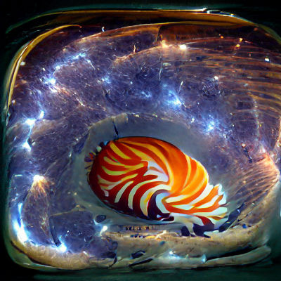 Galaxy Inside a Nautilus Shell