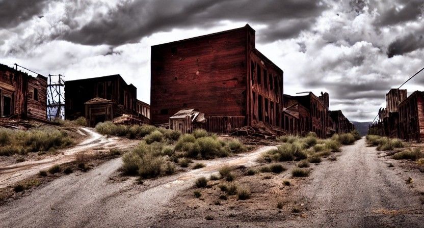 Abandoned mining town