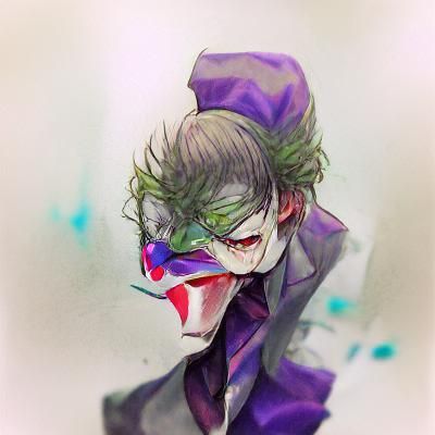 Stylized Joker Character in Digital Art