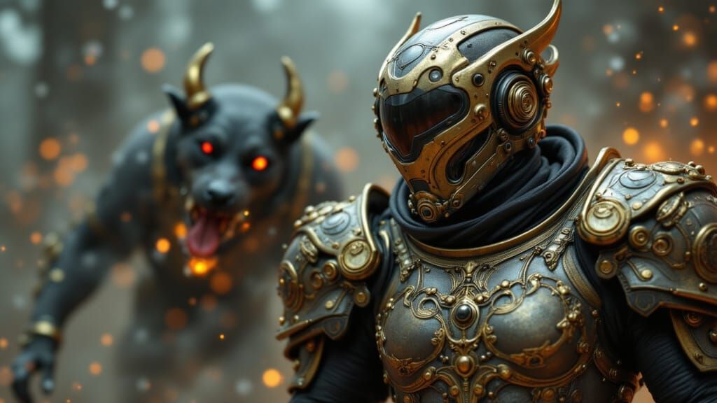 Space Templars Attacked by Werewolves, Art Nouveau Style