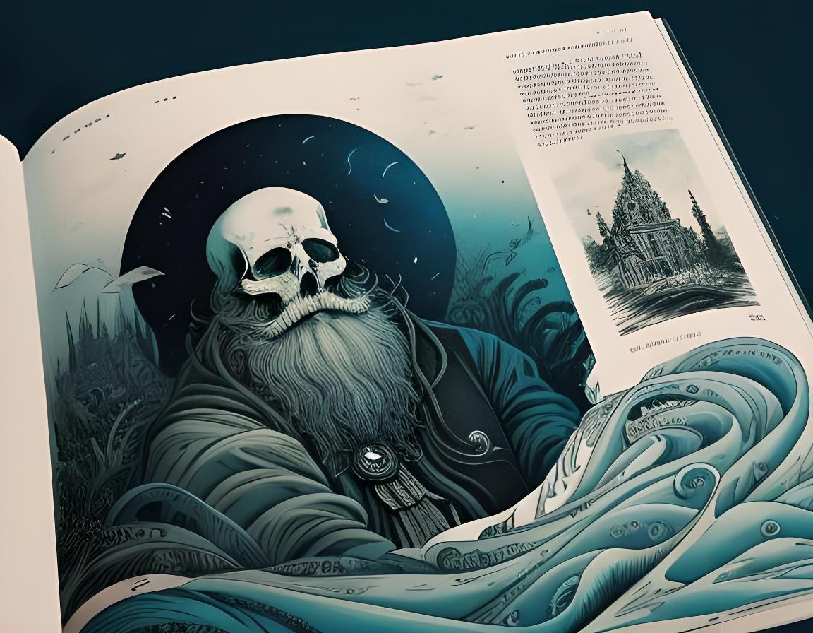 Colorful Storybook Illustration of Life and Death