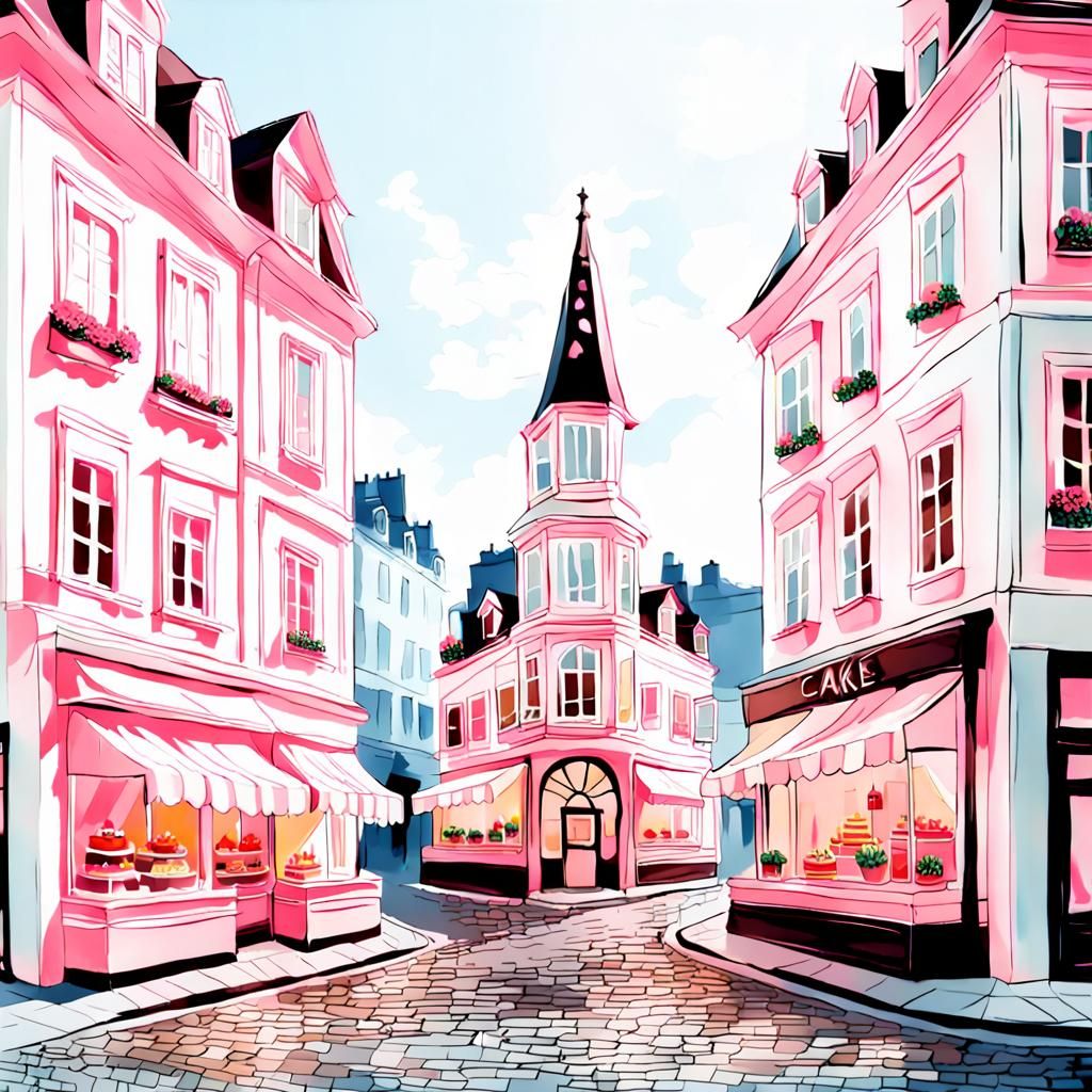 Delightful Cake House in a Pretty Pink City