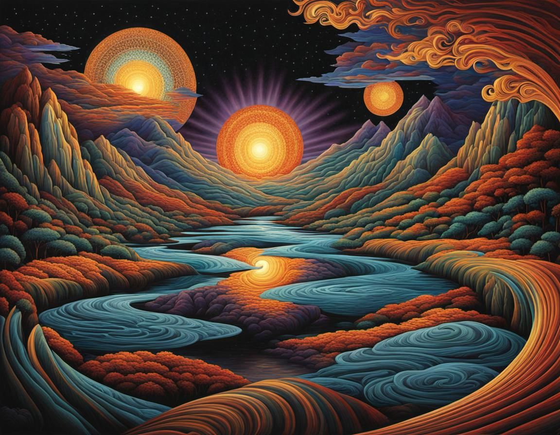 Visionary Woman in Dynamic Lighting