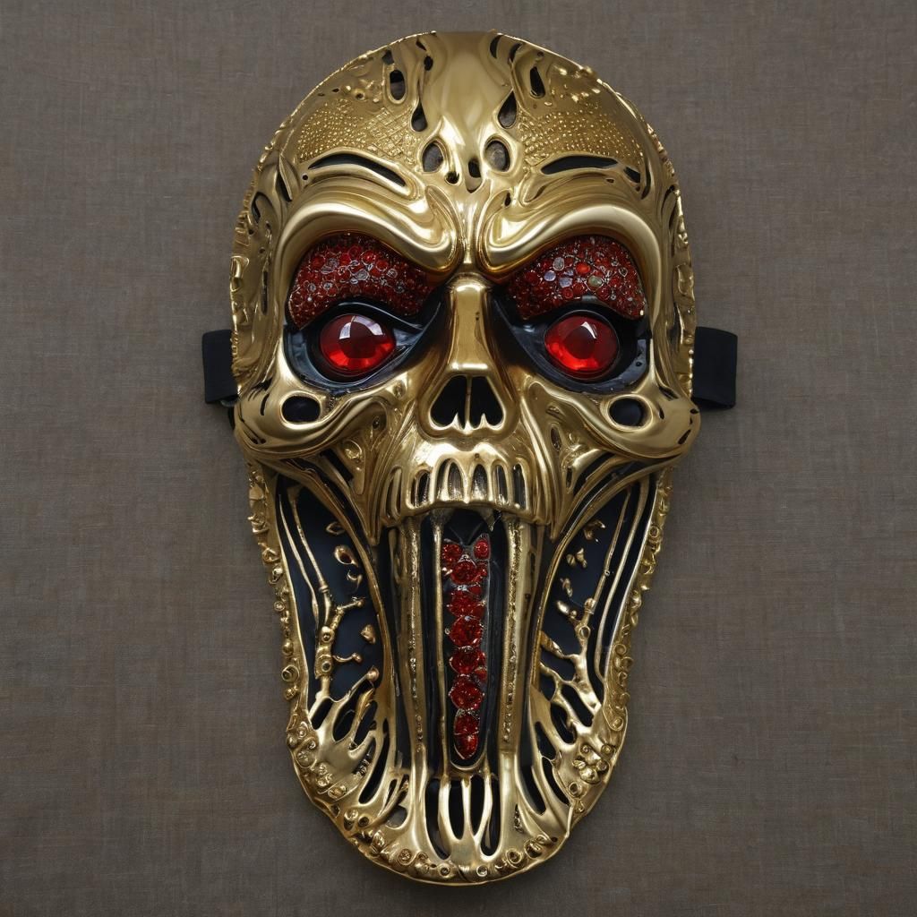 Golden Crystal Scream Ghostface Mask