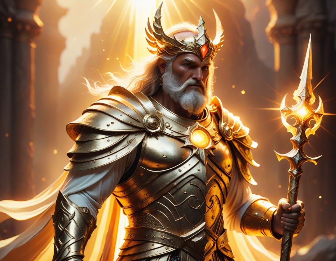 Lord of Light with Staff in Golden Hour