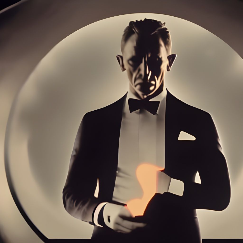 Elegant James Bond Title Sequence in Retro Style