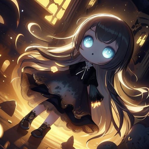 Gothic Vampire Girl in Cathedral