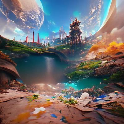 Detailed Earth Matte Painting in Unreal Engine 5
