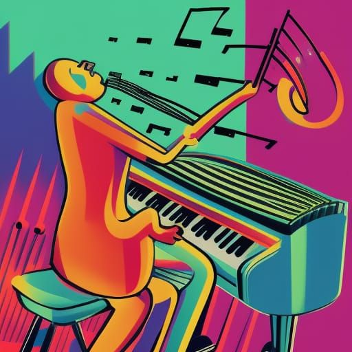 Songwriter Creating Music: Pop Art Screen Print