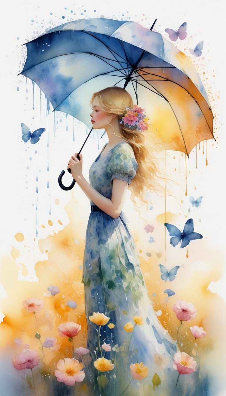 Umbrellas in the spring Rain!