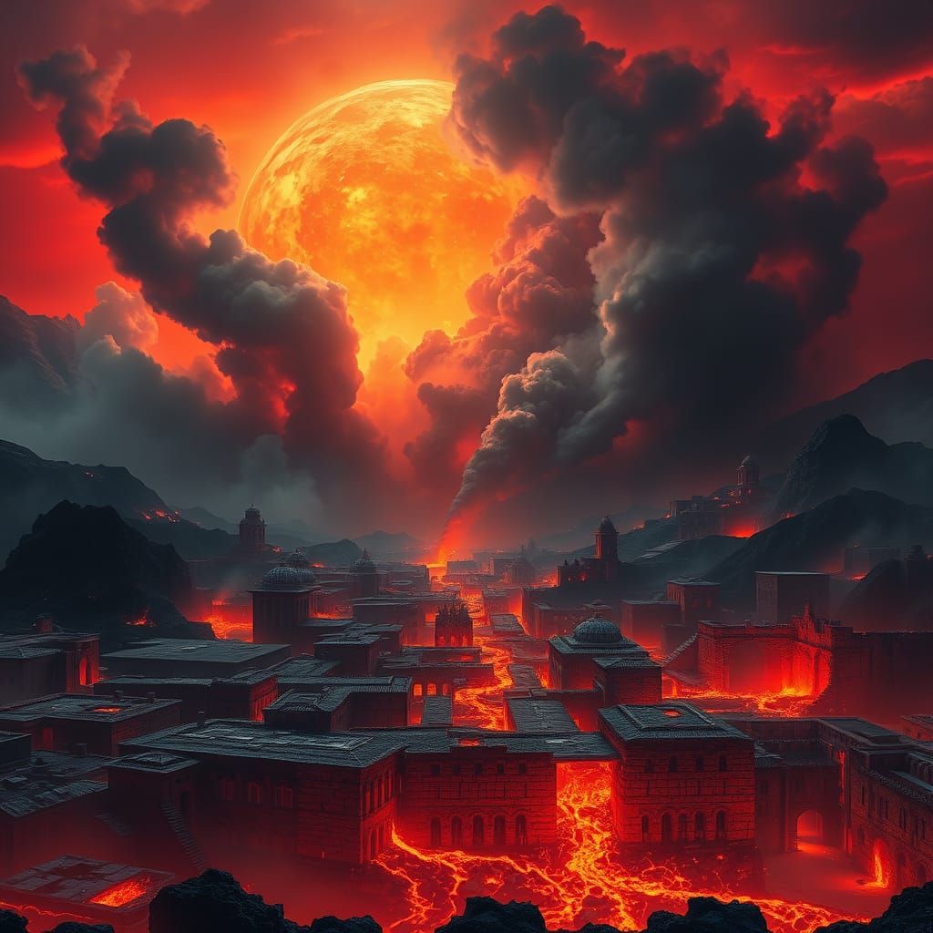 Inferno Engulfs Pompeii in Apocalyptic Dark Fantasy