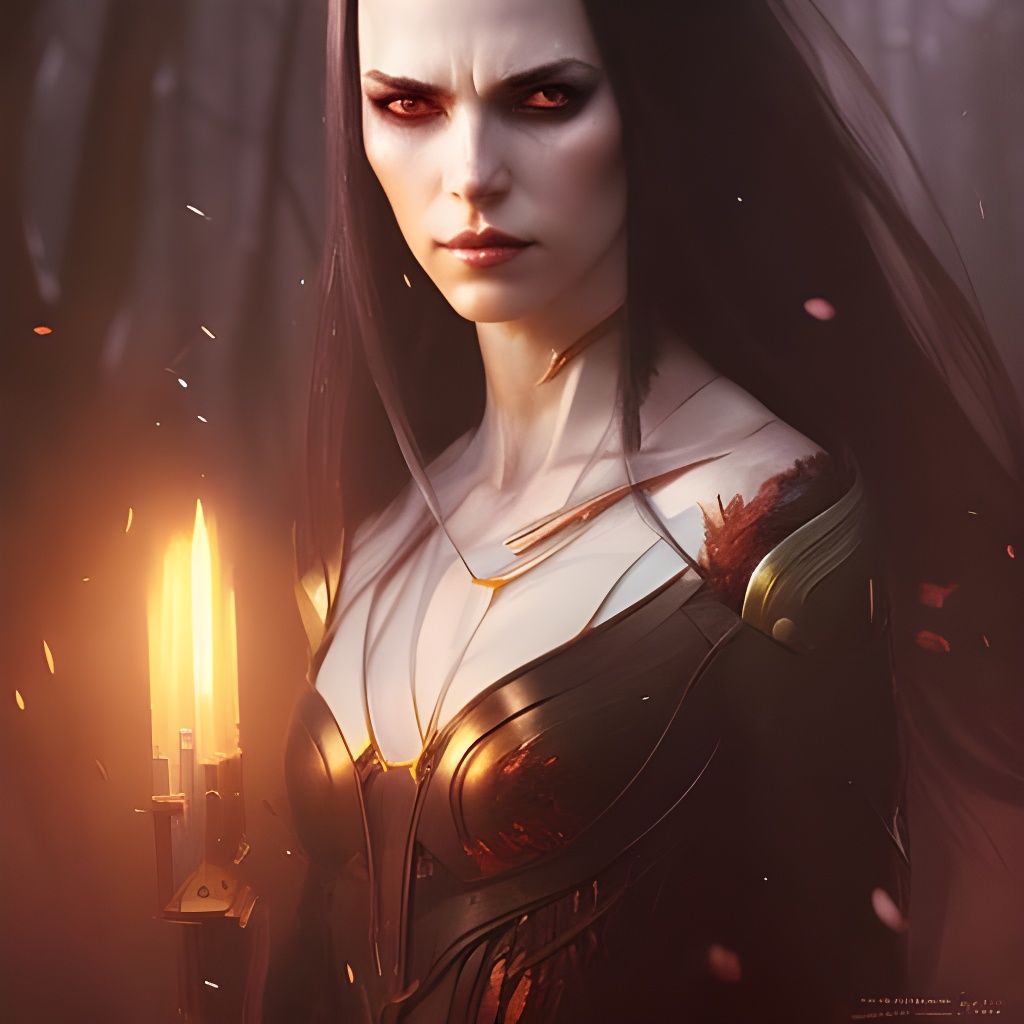 Ethereal Wood Elf Portrait in Autumnal Light