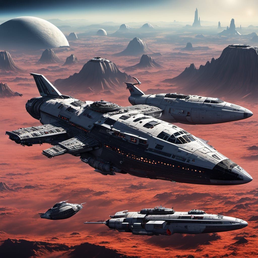 Galactic Escape Fleets Departing a Desolate World