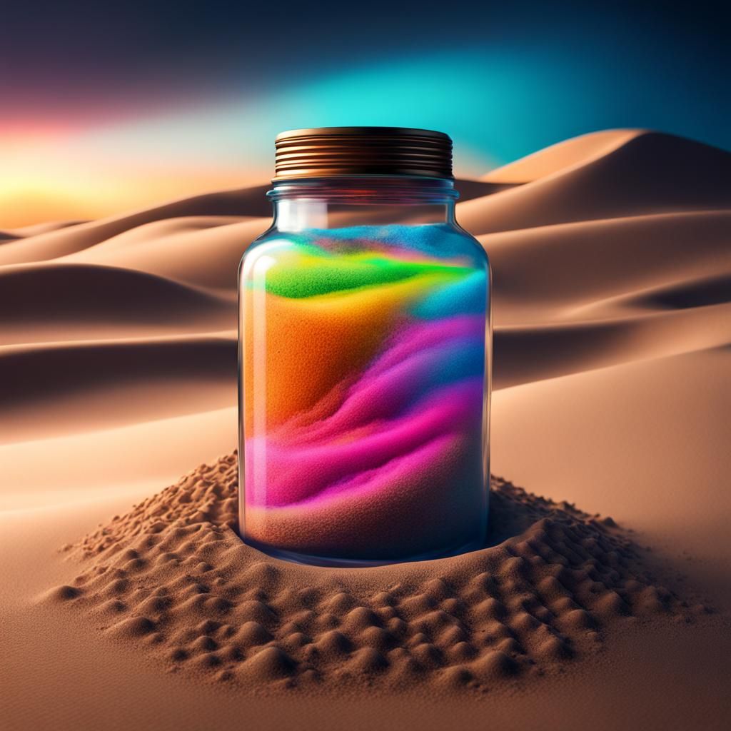 Robotic Sand Artist Creates Neon Sand Art