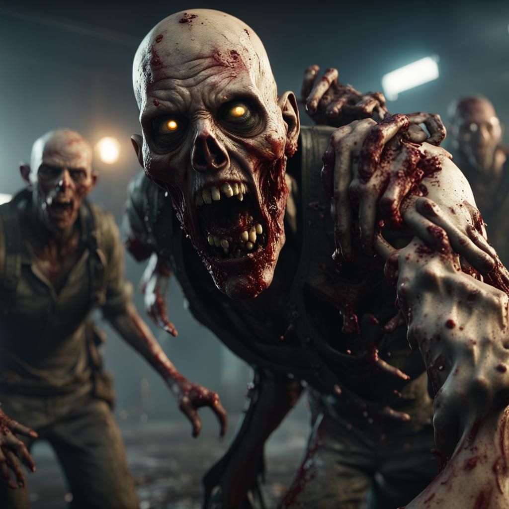 Zombies in 3D Game Cinematic Style
