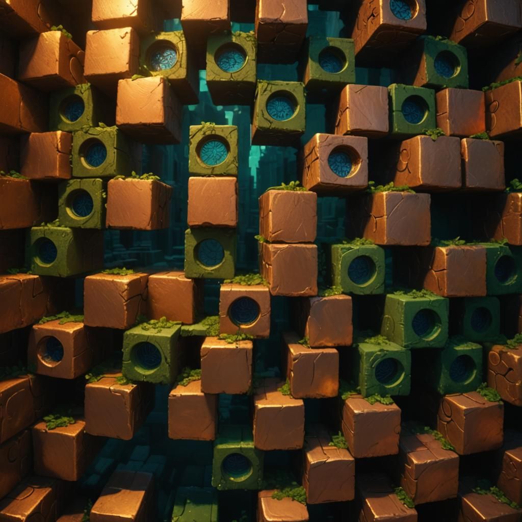 Ornate Copper Archway in Mystical Ancient City