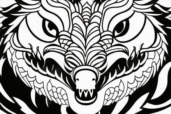 Chubby Dragon Portrait in Comic Book Style