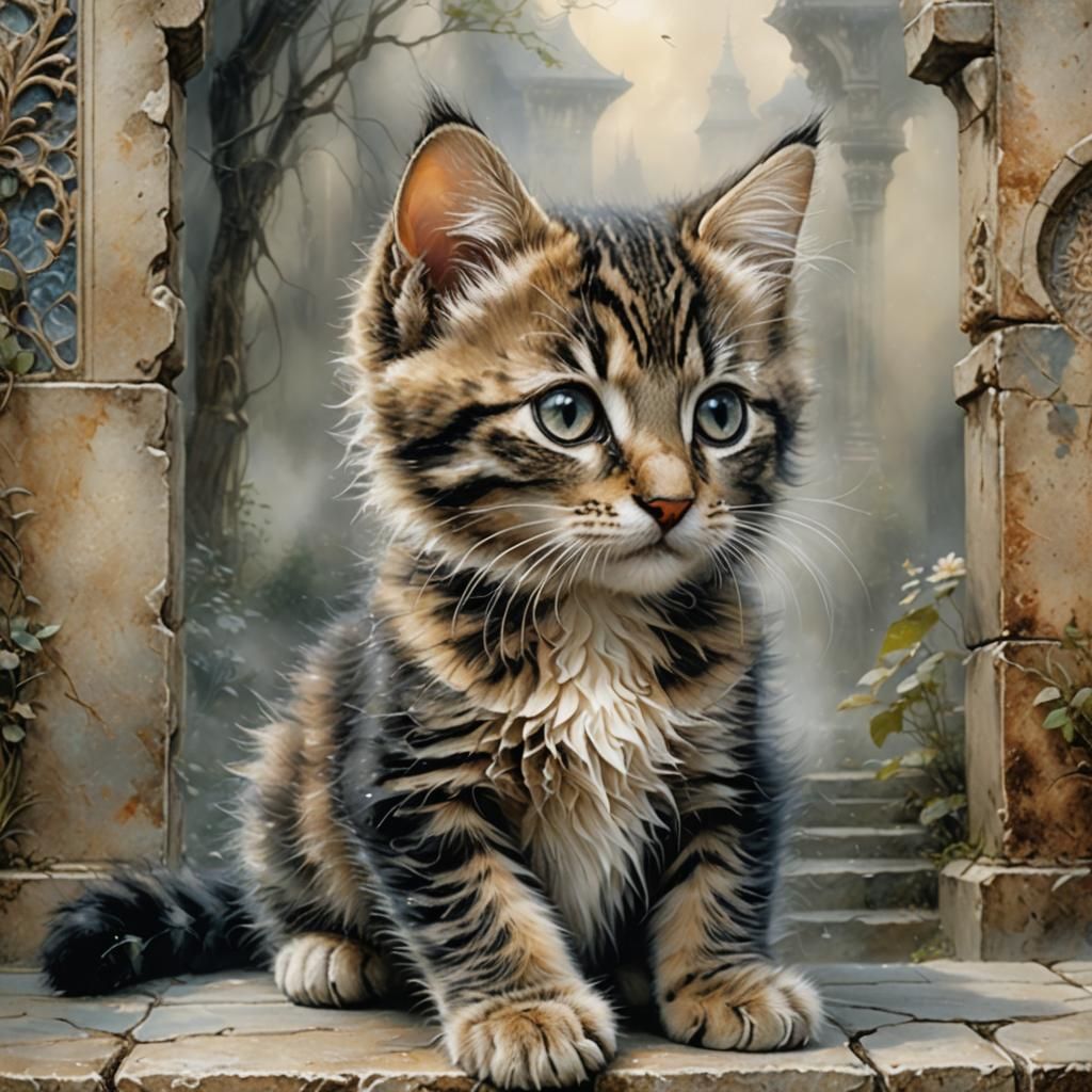 A beautiful and tender kitten 2