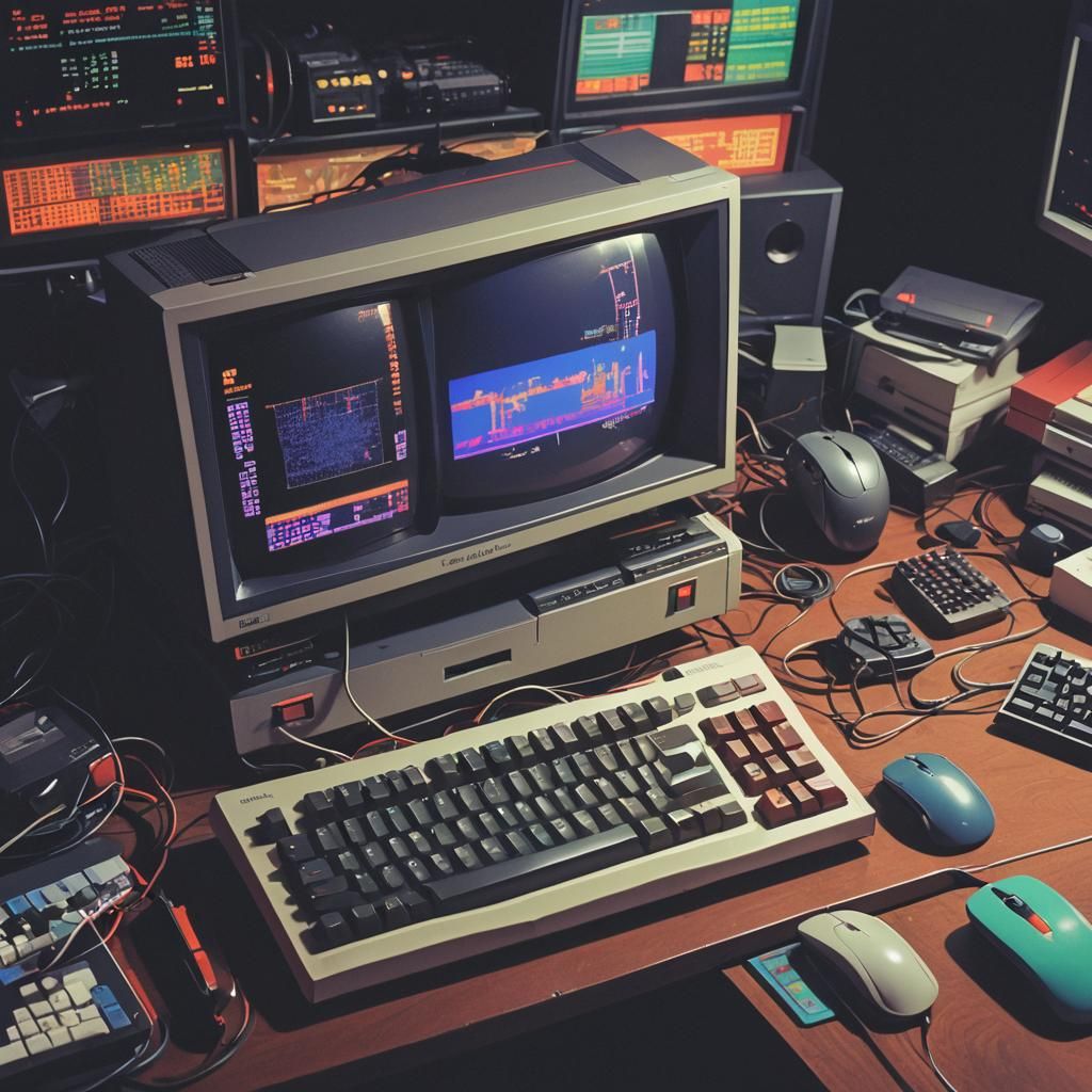 8-Bit Pixel Art of a Retro Computer