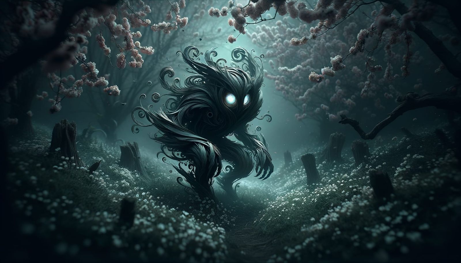 Shadow Beast in Fairycore Eldritch Forest