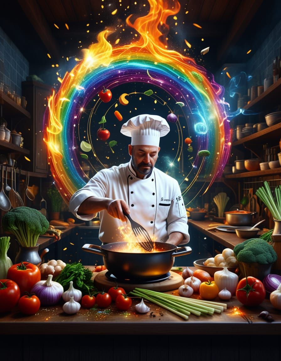 Chef Conjures Food with Magic in Enchanted Kitchen