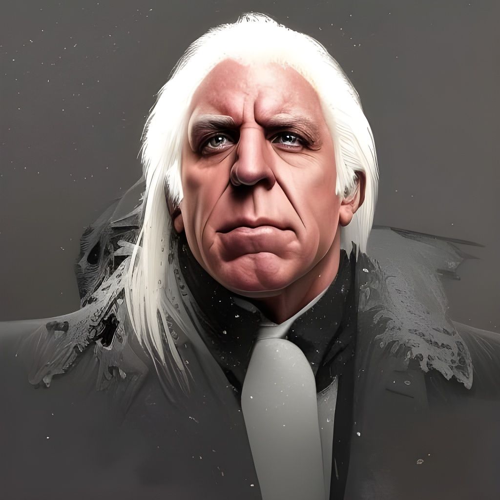 Ric Flair Shoveling Snow: Concept Art Portrait
