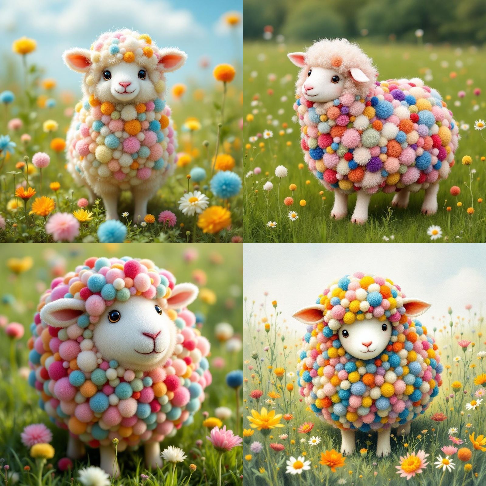 Pom Pom Sheep: A Whimsical Woolly Wonder
